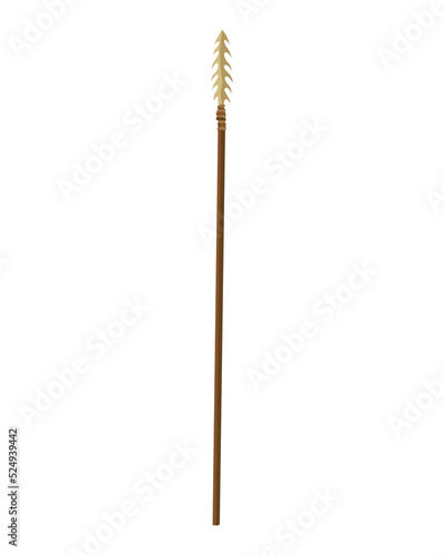 Ancient age stone tool for hunting or work. Cartoon spear, prehistoric caveman instrument. Vector illustration of primitive culture tool in flat style isolated on white background