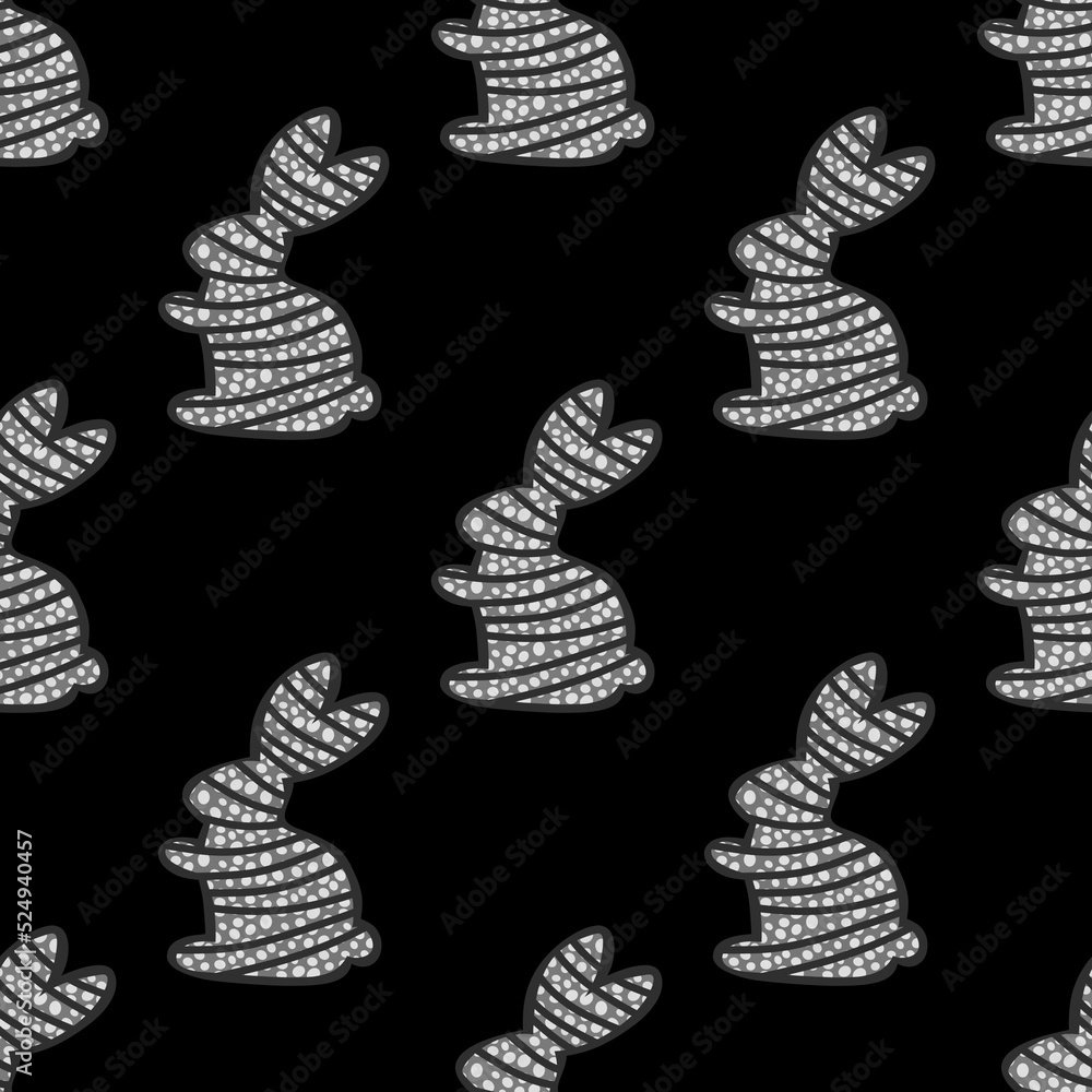 Cartoon rabbit seamless new year 2023 pattern for Easter wrapping paper and kids print and Christmas and fabrics Cartoon rabbit seamless new year 2023 pattern for Easter wrapping paper and kids print and Christmas and fabrics