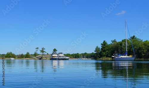 Scenic Anchorage in Georgian Bay Ontario Canada