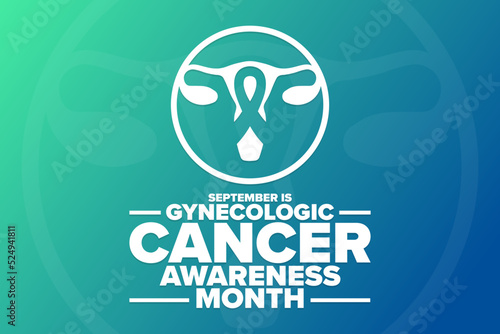 September is Gynecologic Cancer Awareness Month. Holiday concept. Template for background, banner, card, poster with text inscription. Vector EPS10 illustration. photo