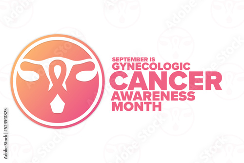 September is Gynecologic Cancer Awareness Month. Holiday concept. Template for background, banner, card, poster with text inscription. Vector EPS10 illustration.