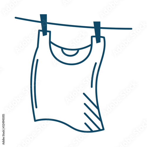 blouse hanging drying