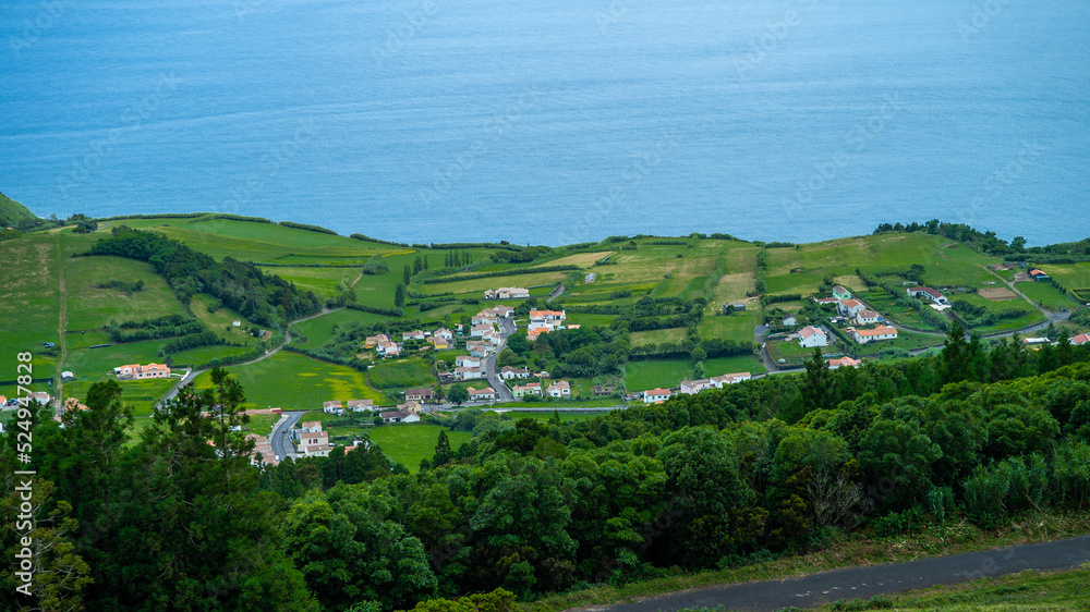 Faial Pico Açores, ilha, campo, mar oceano