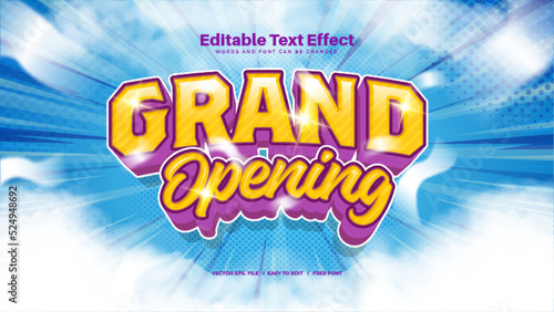 Grand Opening Text Effect