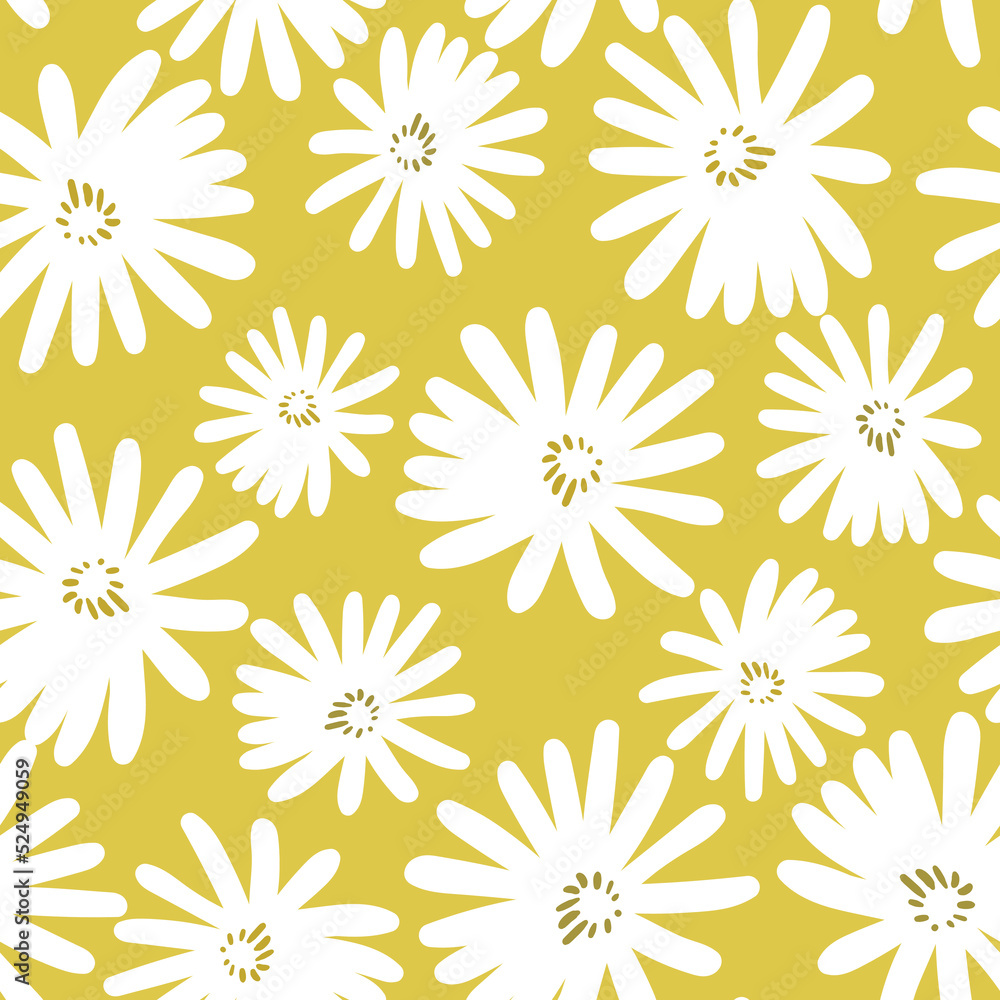 Seamless floral pattern based on traditional folk art ornaments. Colorful flowers on color background. Scandinavian style. Sweden nordic style. Vector illustration. Simple minimalistic pattern Seamless floral pattern based on traditional folk art ornaments. Colorful flowers on color background. Scandinavian style. Sweden nordic style. Vector illustration. Simple minimalistic pattern