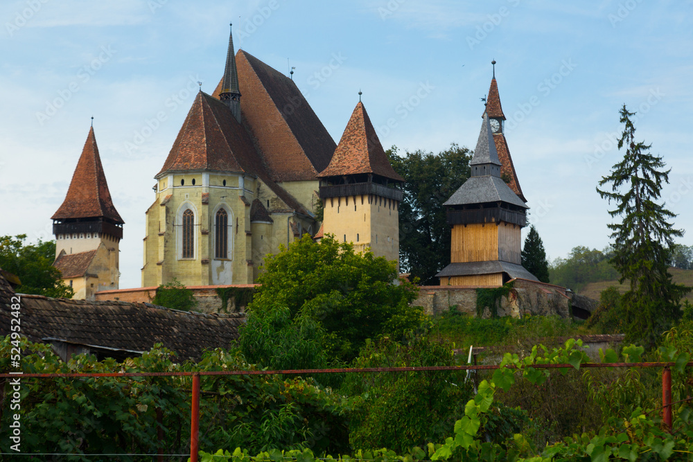 Church Fortification in Biertan is architecture landmark in Romania.