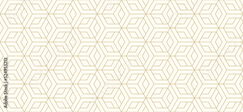 Luxury background pattern seamless geometric line abstract gold color design. Christmas background vector.