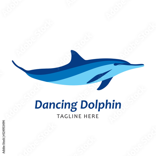 Modern Dolphin logo  perfect for creative company and swimming school logo design