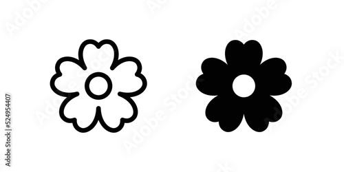 flower icons button, vector, sign, symbol, logo, illustration, editable stroke, flat design style isolated on white
