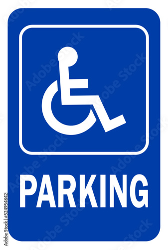 accessible parking sign, reserved parking sign, vector ilustration