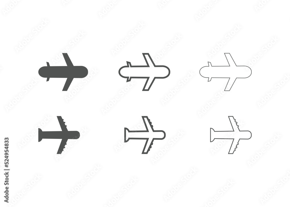 Set of airplane icons Vector illustration
Set of airplane icons Vector illustration