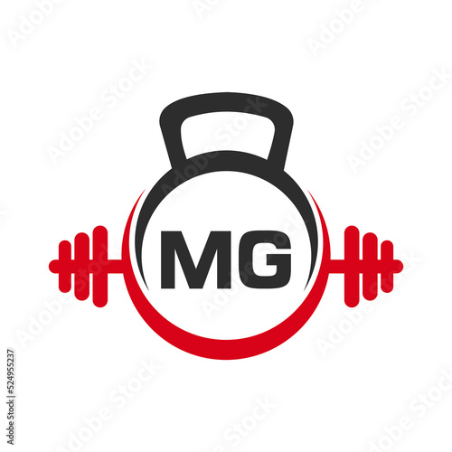 Letter MG Fitness Gym Logo Concept. Fitness Logo Symbol Vector Template