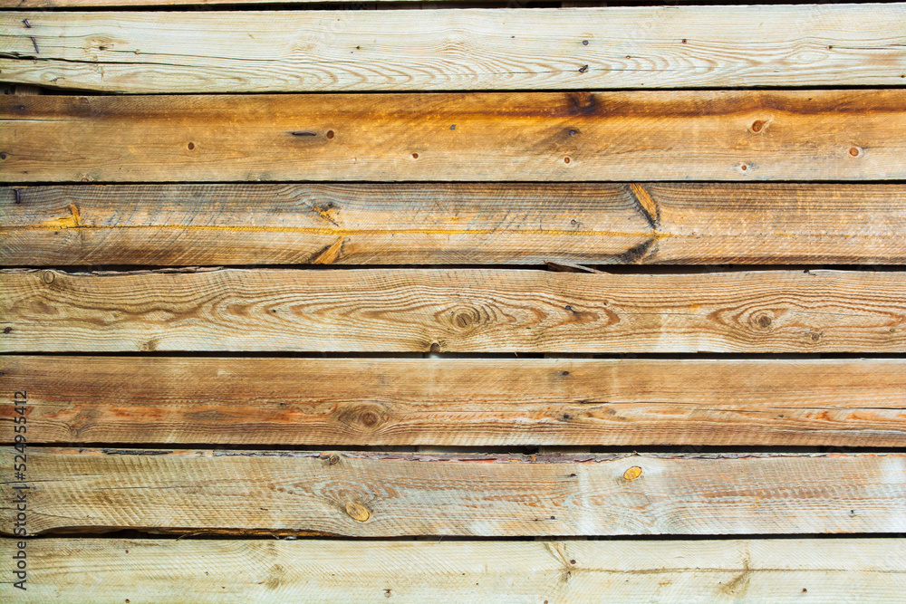 Obraz premium Background of wooden planks, wood texture close-up.