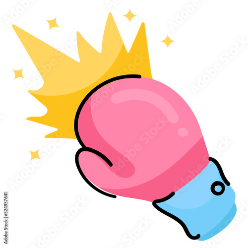 Get your hands on boxing glove sticker 