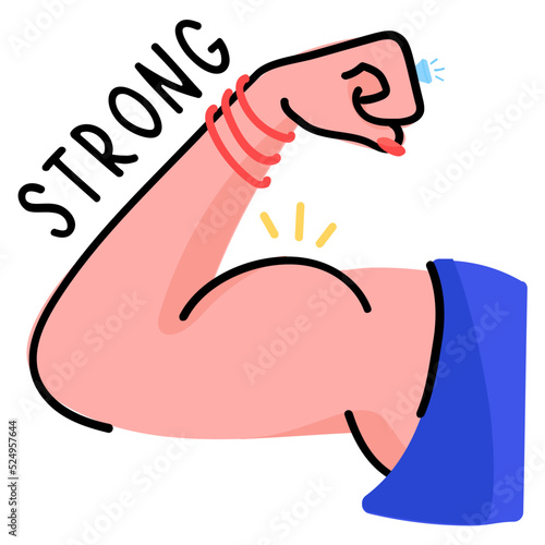 Strong woman sticker is ready for web and apps use  