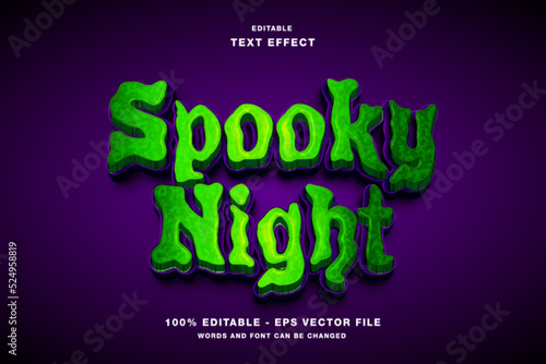 Spooky Night Editable Text Effect