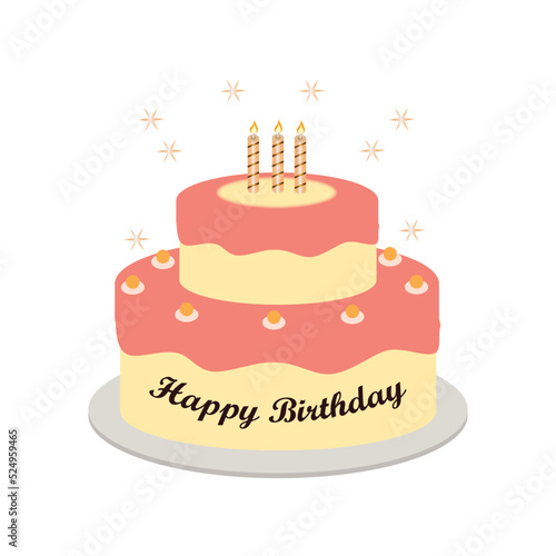 Happy Birthday Cake Designs Vectors