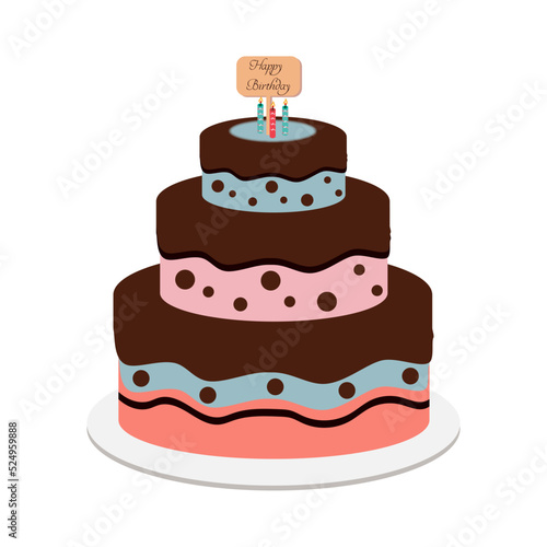 Cake to Celebrate Birthday Designs Vectors