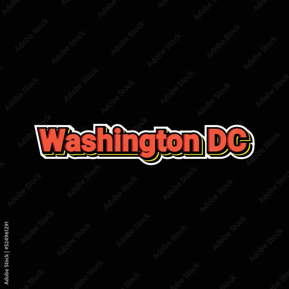 Obraz premium Washington DC typography vector graphics