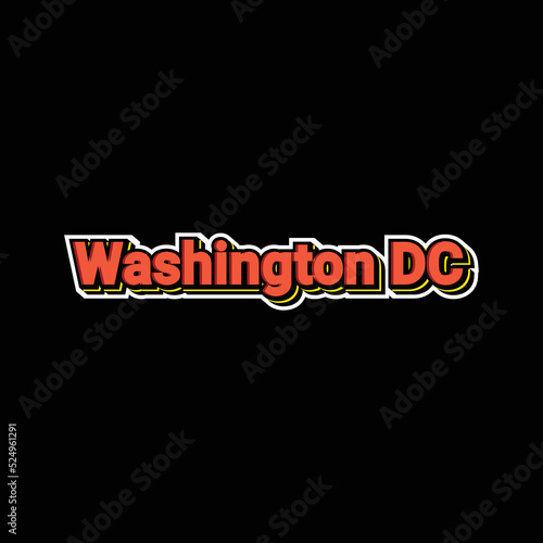 Washington DC typography vector graphics