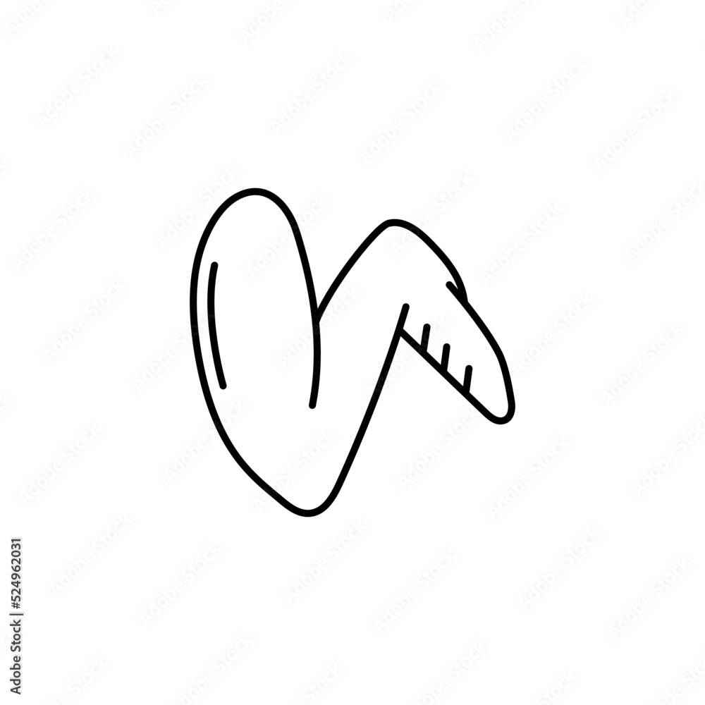 Chicken Wings line art butcher icon design template vector illustration Chicken Wings line art butcher icon design template vector illustration