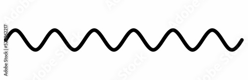 wavy line isolated on white background