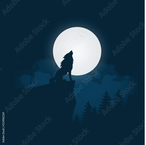 animal silhouette, deer, wolf