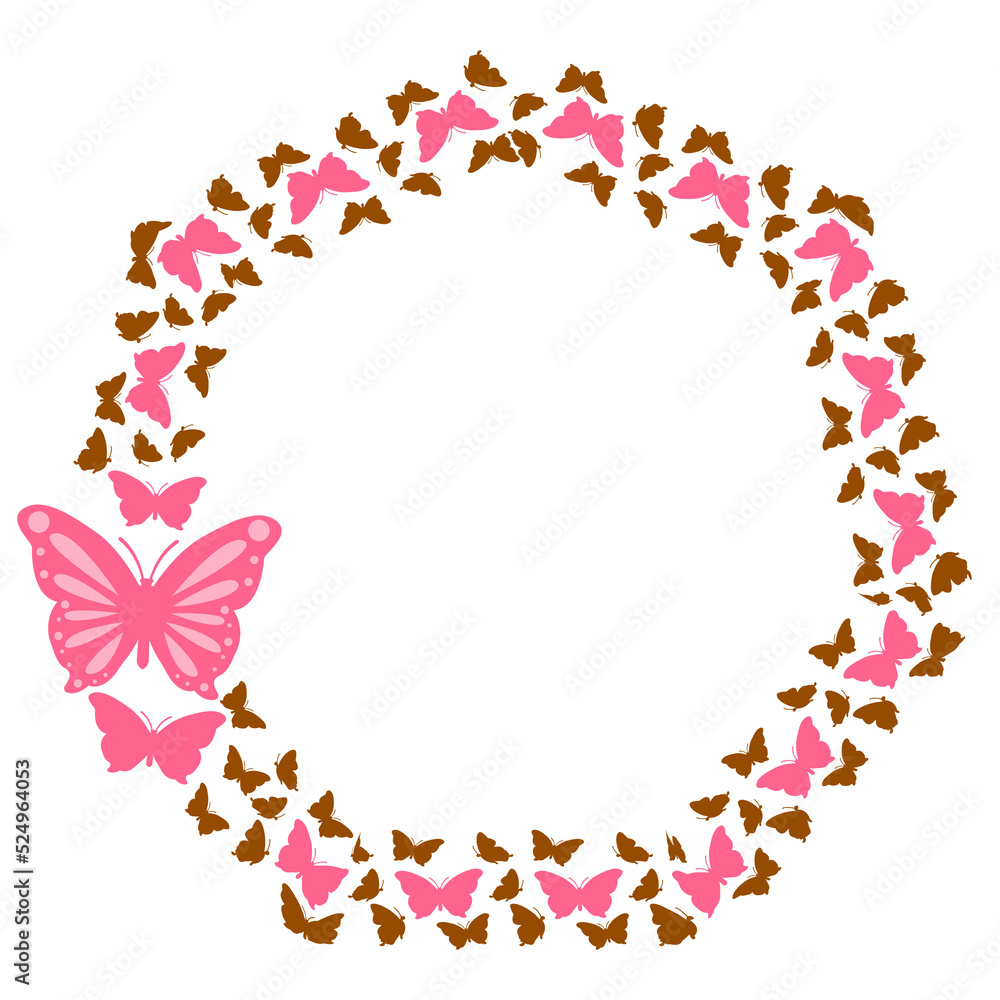 brown And pink Beautiful butterfly element Design brown And pink Beautiful butterfly element Design