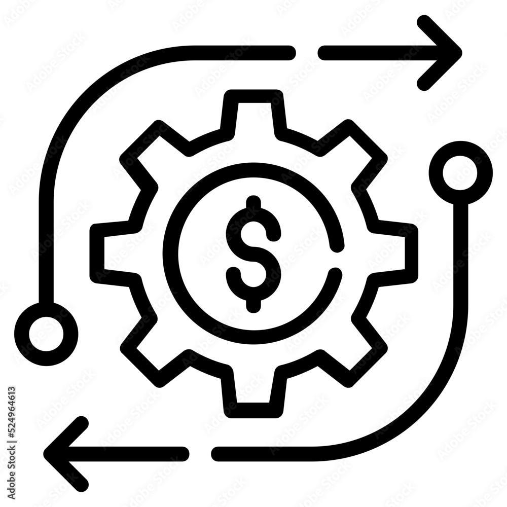 Trendy line icon of a business manager Trendy line icon of a business manager