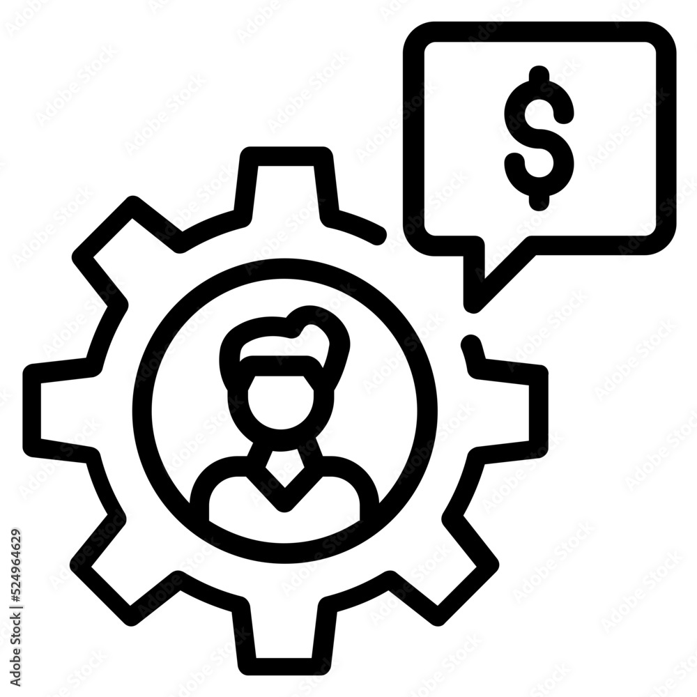 Trendy line icon of a business manager Trendy line icon of a business manager