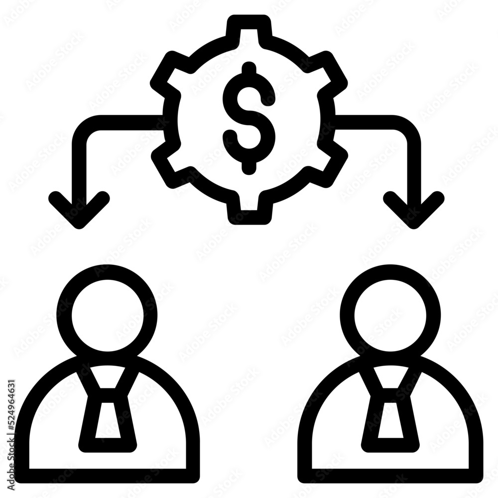 Trendy line icon of a business manager Trendy line icon of a business manager