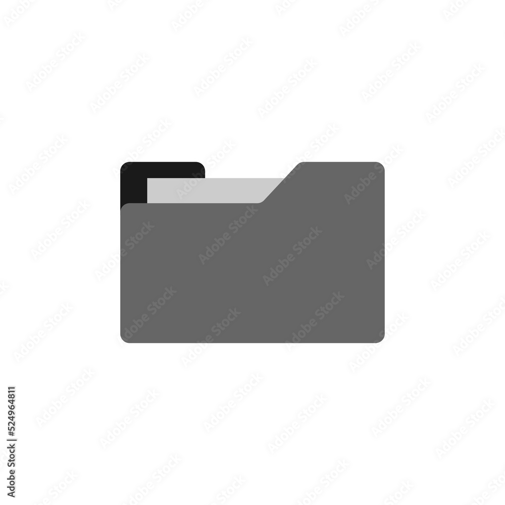 Folder with documents icon. Vector illustration isolated on white background. Folder with documents icon. Vector illustration isolated on white background.