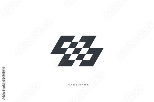 Abstract Racing Automotive Auto Sport Technology Vector Logo Concept