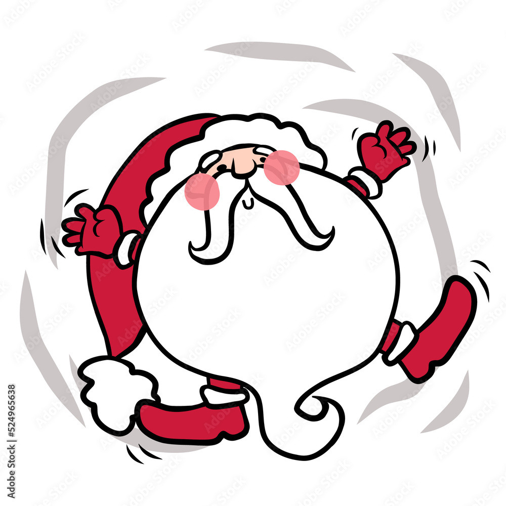 Fat Santa wish you a merry Christmas cartoon Fat Santa wish you a merry Christmas cartoon
