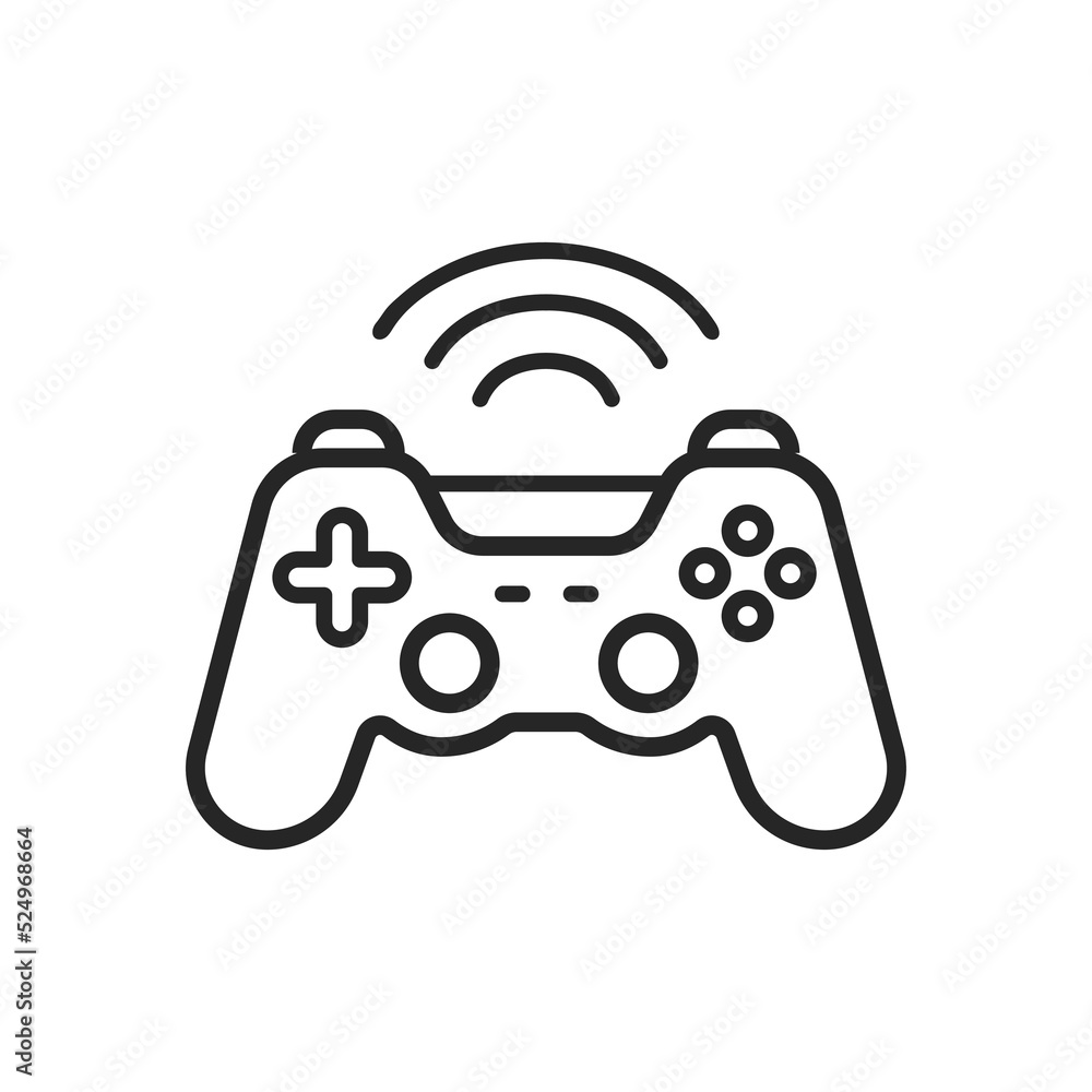 Wireless game controller icon. Simple gamepad, joystick for gaming symbol. Wireless game controller icon. Simple gamepad, joystick for gaming symbol.