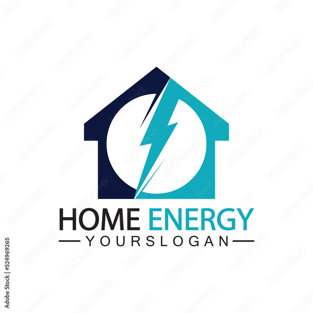 Home Power Energy Logo Vector Icon Symbol Design Illustration Home Power Energy Logo Vector Icon Symbol Design Illustration