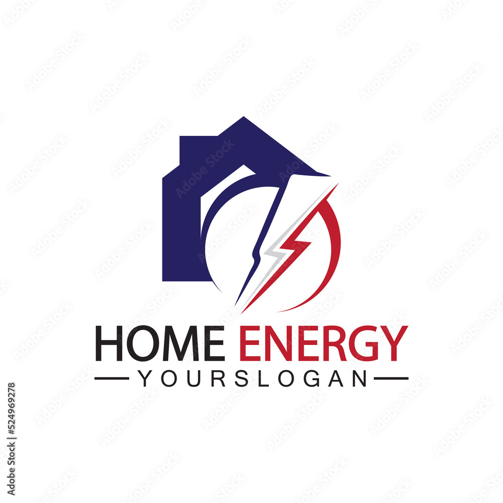 Home Power Energy Logo Vector Icon Symbol Design Illustration Home Power Energy Logo Vector Icon Symbol Design Illustration