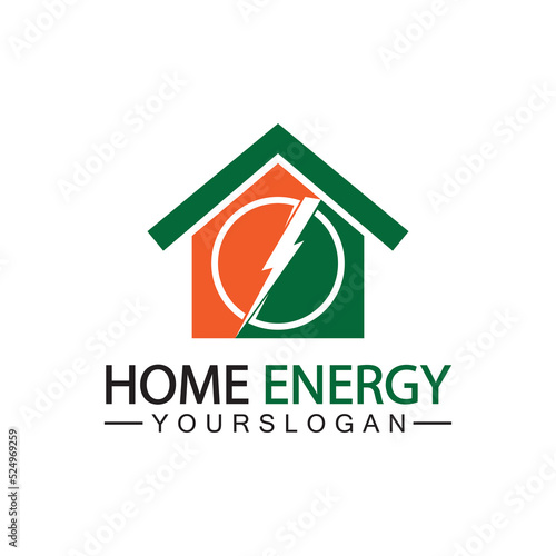 Home Power Energy Logo Vector Icon Symbol Design Illustration