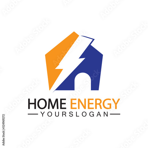 Free Download Home Power Energy Logo Vector Icon Symbol Design Illustration - GFXLoad
