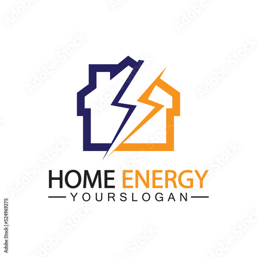 Free Download Home Power Energy Logo Vector Icon Symbol Design Illustration - GFXLoad
