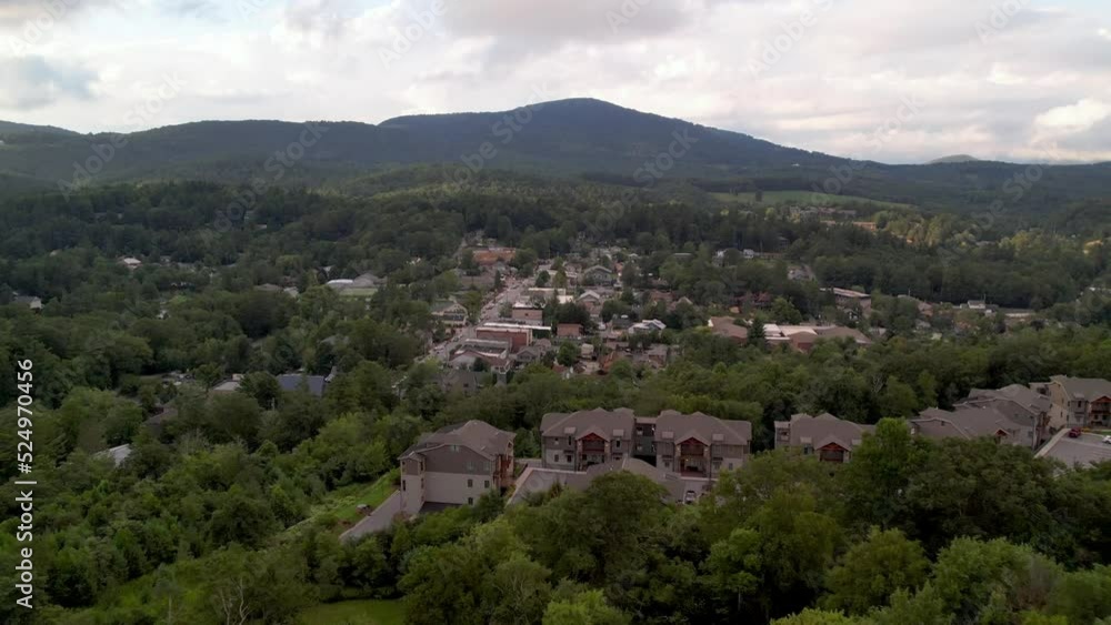 aerial over new development in blowing rock nc, north carolina aerial over new development in blowing rock nc, north carolina