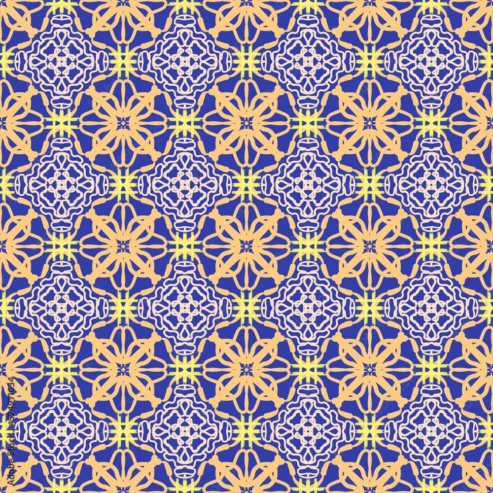 Abstract ethnic ikat pattern. Design for decorating,background, wallpaper, illustration, fabric, clothing, batik, carpet, embroidery. Ethnic handmade ornament.