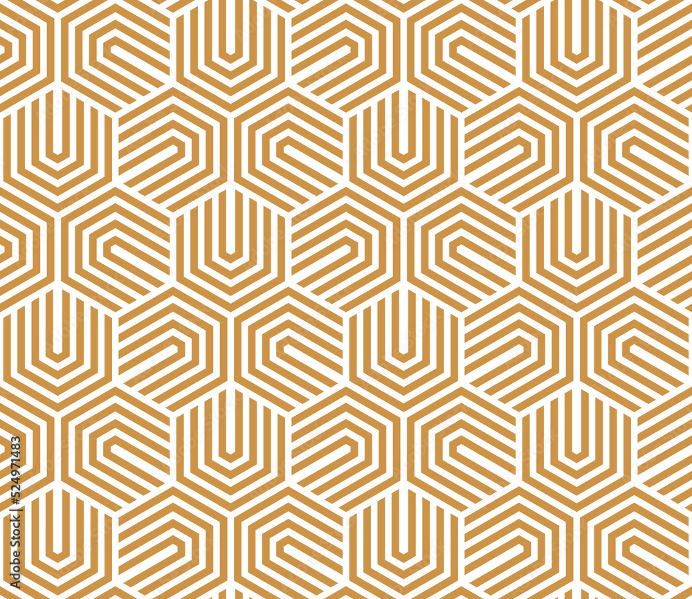 Abstract geometric pattern with stripes, lines. Seamless vector background. White and gold ornament. Simple lattice graphic design Abstract geometric pattern with stripes, lines. Seamless vector background. White and gold ornament. Simple lattice graphic design
