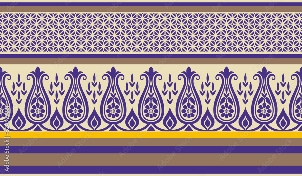 Arabian border design with geometrical shapes Stock Vector | Adobe Stock