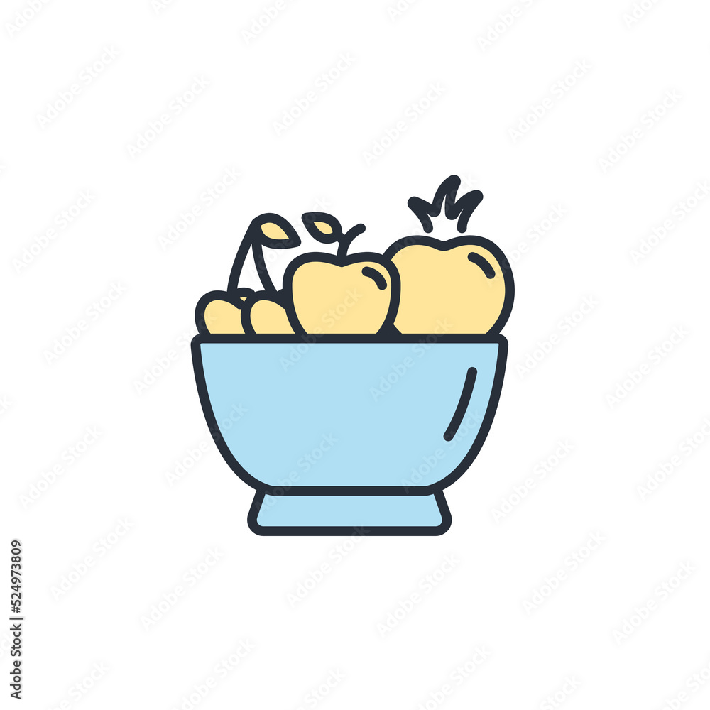 fruit salad icons symbol vector elements for infographic web fruit salad icons symbol vector elements for infographic web