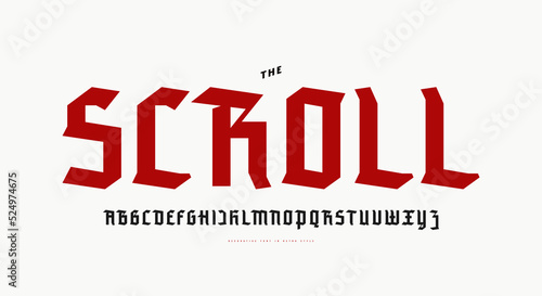 Sans serif font in medieval style