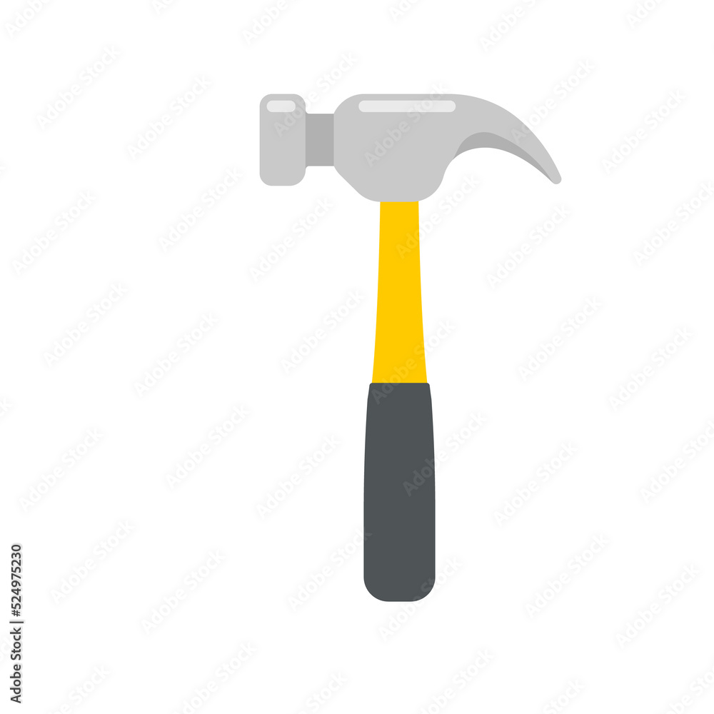 Hand tools vector. Hammer made of hardened steel for hammering nails. Hand tools vector. Hammer made of hardened steel for hammering nails.
