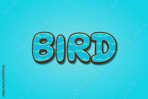 text effects Bird