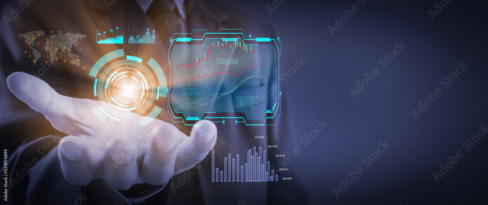 Stock market or forex trading graph and candlestick chart suitable for ...