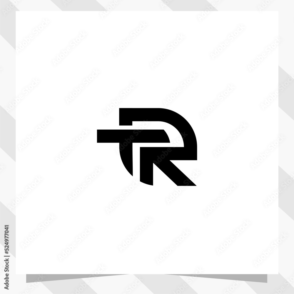 letter tr rt logo design letter tr rt logo design